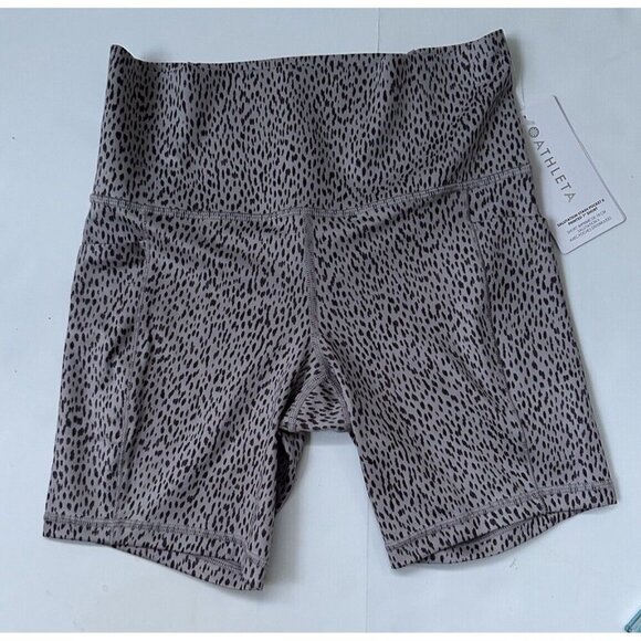 Athleta Salutation Stash Pocket II Printed 7” Short Size Small Animal Print NWT - Picture 7 of 7
